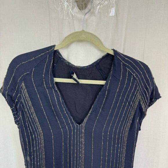 Zadig & Voltaire Racy Navy Blue Metal Shift Tunic Mini Dress S - Picture 6 of 11
